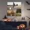 4-Piece Cute Ghost Canvas Wall Art Set 8x10” – Vintage Spooky Farmhouse Halloween Landscape Posters, Moody Aesthetic Ghost Decor, Rustic Creepy Room Wall Prints (Unframed)